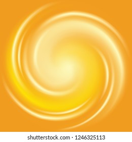 Colorful Abstract Swirl Gradient Background In Amber Yellow Gradient Themed Illustration In Vector