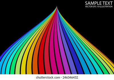 Colorful abstract swirled hill background vector template illustration - Vector abstract color template background illustration