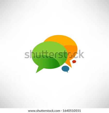 Colorful abstract talking speech bubbles