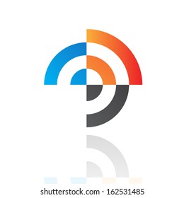 Colorful Abstract Target Icon