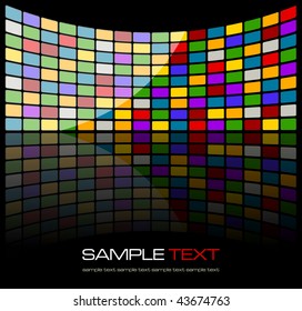 Colorful abstract tech background - vector illustration