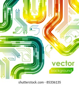 Fondo colorido de la tecnología abstracta