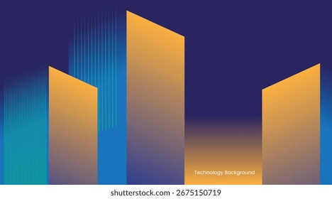 Colorful Abstract Technology Background light rays, stripes lines with blue light speed