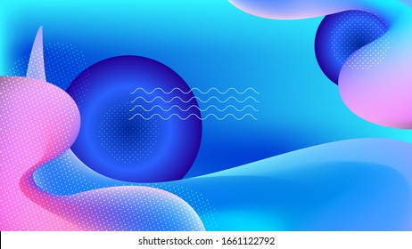 COLORFUL ABSTRACT TEMPLATE BACKGROUND WITH GRADIENT MESH SHAPE LIQUID BLUE COLOR. GOOD FOR MODERN WALLPAPER ,COVER, POSTER DESIGN