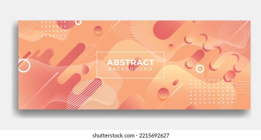 Colorful abstract template banner with gradient color. Design with liquid shape