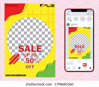 Colorful Abstract Template for Web Design, Landing Page, Social Media Story, Poster, Template, Decoration and Print Material.