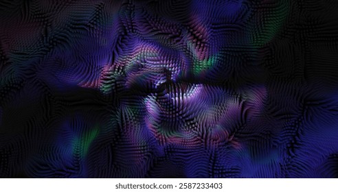 Colorful abstract texture created with Gradient flow and 3D structure imitate the movement of liquid or wind. Vibrant colors, volumetric waves and digital noise create a sense of depth and dynamics. I