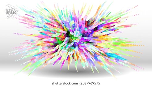 Colorful abstract texture created with Gradient flow and 3D structure imitate the movement of liquid or wind. Vibrant colors, volumetric waves and digital noise create a sense of depth and dynamics. I