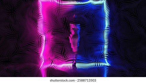 Colorful abstract texture created with Gradient flow and 3D structure imitate the movement of liquid or wind. Vibrant colors, volumetric waves and digital noise create a sense of depth and dynamics. I