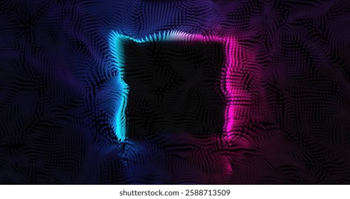 Colorful abstract texture created with Gradient flow and 3D structure imitate the movement of liquid or wind. Vibrant colors, volumetric waves and digital noise create a sense of depth and dynamics. I