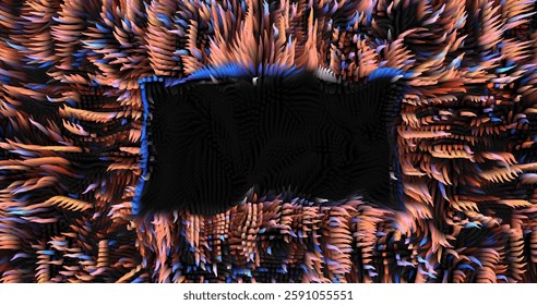 Colorful abstract texture created with Gradient flow and 3D structure imitate the movement of liquid or wind. Vibrant colors, volumetric waves and digital noise create a sense of depth and dynamics. I