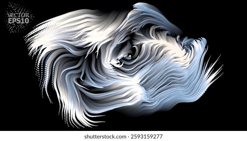 Colorful abstract texture created with Gradient flow and 3D structure imitate the movement of liquid or wind. Vibrant colors, volumetric waves and digital noise create a sense of depth and dynamics