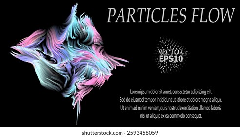 Colorful abstract texture created with Gradient flow and 3D structure imitate the movement of liquid or wind. Vibrant colors, volumetric waves and digital noise create a sense of depth and dynamics. I