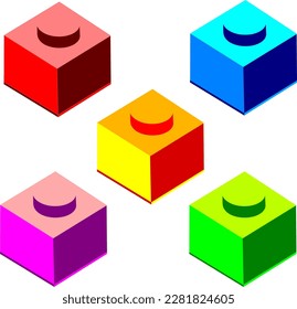 Colorful abstract texture like lego block, vector design.