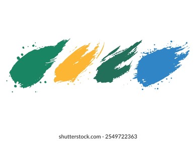colorful abstract texture made with pastel stick Color highlight stripes, banners drawn with markers. Stylish elements for design. Vector marker stroke, spots bright colors