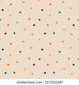 Colorful abstract texture in pastel colors, dotted seamless pattern, vector