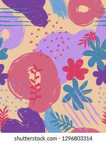 colorful abstract theme seamless pattern design