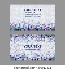 Colorful abstract tiled square design business card template