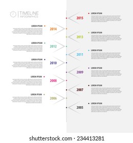 Colorful abstract timeline infographics. Vector illustration