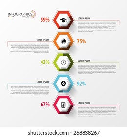 Colorful abstract timeline infographics. Vector illustration