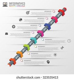Colorful abstract timeline infographics. Vector illustration