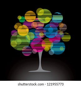 The colorful abstract tree