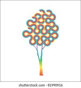 colorful abstract tree