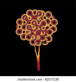 colorful abstract tree