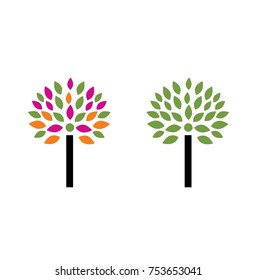 colorful abstract tree icon
