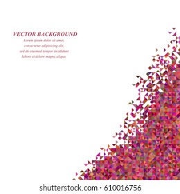 Colorful abstract triangle mosaic background design template