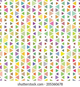 Colorful abstract triangle polka dots seamless pattern.
