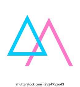 Colorful abstract triangle shapes brochure element design. Vector illustration with empty copy space for text. Editable shapes for poster decoration. Creative and customizable frame