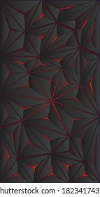 Los triángulos abstractos coloridos pintan el fondo. Diseño vectorial de pantalla moderna para móviles