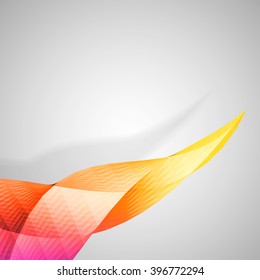 Colorful abstract twisted element on white background, vector eps 10 illustration