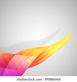 Colorful abstract twisted mosaic element on white background, vector eps 10 illustration