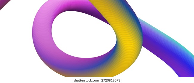 Colorido Abstractas retorcido anillo de arte para Diseños creativos
