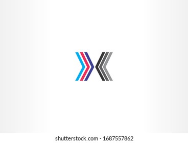 Colorful abstract universal logo design. Creative line symbol