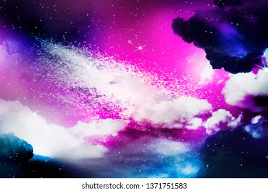 Colorful abstract universe textured background vector