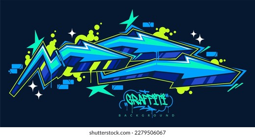 Colorful Abstract Urban Street Art Graffiti Style Arrows Vector Illustration Template Background