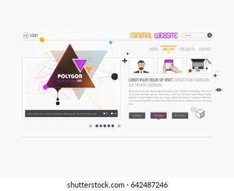 Colorful Abstract User Interface Vector Design. 