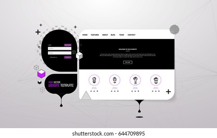 Colorful Abstract User Interface Vector Design.