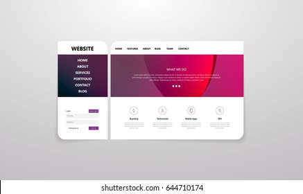 Colorful Abstract User Interface Vector Design.