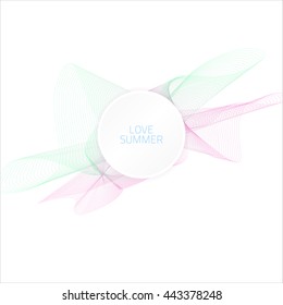 Colorful abstract. Vector air design. Grid texture. Holiday  pink card. Summer blue pink background.