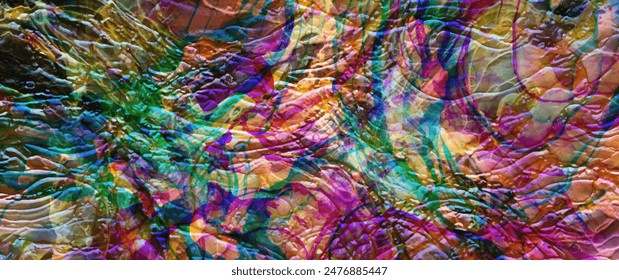 Colorful abstract vector art background with embossed stone texture. Multicolor stucco for design interior. Textured grunge illustration for cover design, cards, flyers, poster, banner.