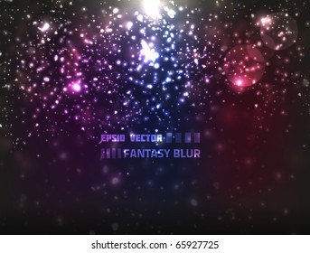 Colorful abstract vector background with blurry fantasy lights. Has a christmas feel to it.