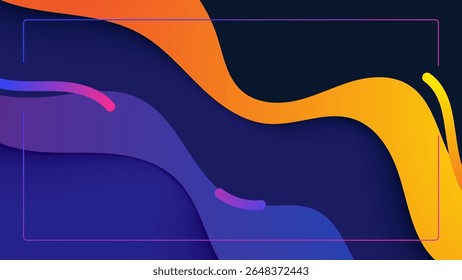 Colorful Abstract Vector Background with Curves and Smooth Wave Design