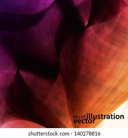 Colorful abstract vector background, futuristic wavy illustration eps10.