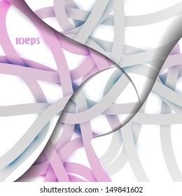 Colorful abstract vector background, futuristic tangled lines illustration eps10