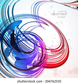 Colorful abstract vector background, futuristic wavy illustration eps10
