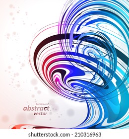 Colorful abstract vector background, futuristic wavy illustration eps10